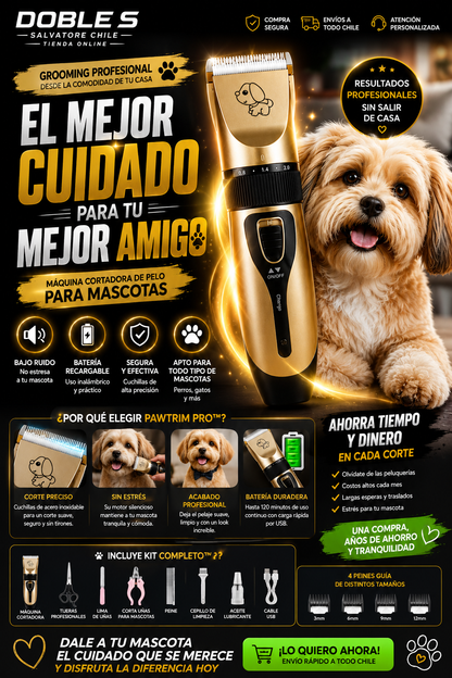 PawTrim Pro™ Cortadora Pelo Mascota Profesional